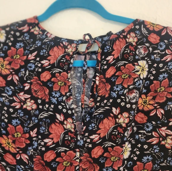 NWT AEO Floral Print Bell-sleeve Dress - Picture 5 of 6